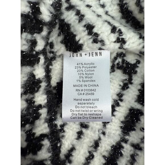 John + Jenn Sweater Women's Small Vanilla Tweed Lonnie V Neck Cardigan - Picture 8 of 8